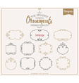 ornamental frame template set vector image vector image