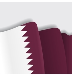Qatari waving Flag Royalty Free Vector Image - VectorStock