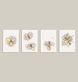 set creative minimalist hand draw floral vector image vector image