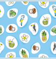 tropical seamless pattern with hand drawn animals vector image vector image