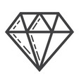 diamond line icon business and finance gem sign vector image