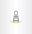 man meditating yoga icon vector image