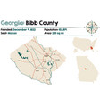 map in bibb county georgia vector image