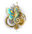 mechanical seahorse vector image