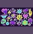 psychedelic mushroom art bright hallucination vector image