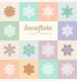 snowflakes on colored squares vector image