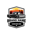 vintage truck transport logo design vector image vector image