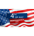 fourth july independence day usa design vector image