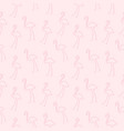 seamless pattern with exotic bird flamingo on pink vector image