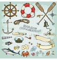 sailing collection vector image vector image