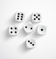 dice on white background vector image