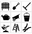 garden icon vector image vector image