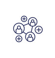 referrals line icon on white vector image vector image