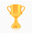 winner cup award golden trophy logo isolated vector image vector image