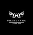 letter w wing logo design isolated background vector image vector image
