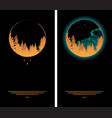 set frames with forest vector image