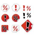 set of shopping stickers vector image vector image
