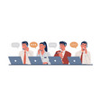 customer support concept vector image vector image