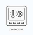 thermostat flat line icon outline vector image