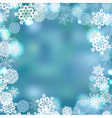 snowflakes frame winter background vector image