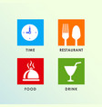 restaurant sign icon design vector image