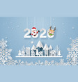 urban countryside landscape in winter season vector image