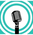 vintage microphone black silhouette vector image vector image