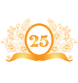 25th anniversary banner vector image