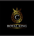 luxury letter c royal king logo design vector image vector image