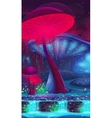 magic mushroom hollow - mystical vertical vector image vector image