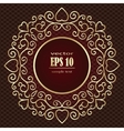 gold ornament on a burgundy background card vector image