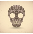 skull in retro vector image vector image