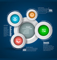 abstract 3d paper infographics vector image