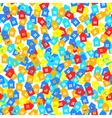 colorful abstract background with paper cut houses vector image