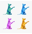 dog gives his paw vector image vector image