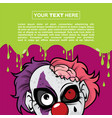 halloween background design - clown zombie vector image vector image