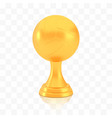 winner volleyball cup award golden trophy logo vector image vector image
