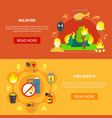firefighting banners set vector image vector image