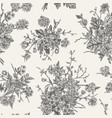 floral seamless pattern black and white vector image