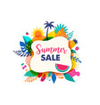 hello summer abstract background sale vector image