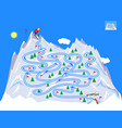 logic puzzle game with labyrinth for little vector image