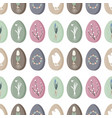 vintage easter eggs with spring flowers vector image