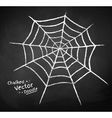 chalkboard drawing of spider web vector image