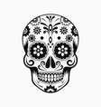 sugar skull icon day of the dead vector image vector image