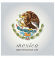 mexico country eagle symbol indepence day vector image