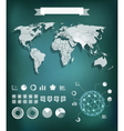 world map and different charts vector image vector image