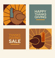 happy thanksgiving design elements vector image