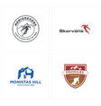 mountain skiing logo design template vector image