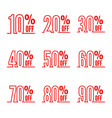set of sale and discount vector image
