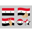 syria flag icons set vector image